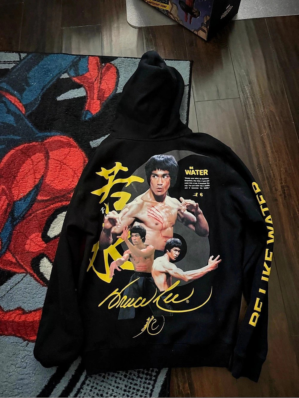 Bruce Lee x Shoe Palace Be Water Pullover Hoodie Black & Yellow